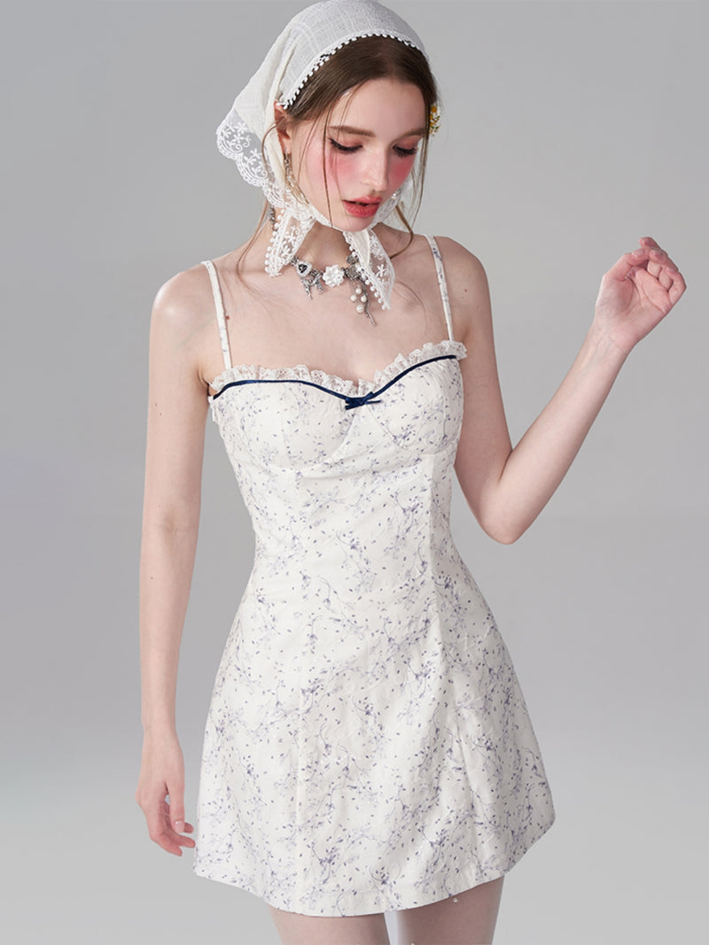 Rich White Tea Mini Dress