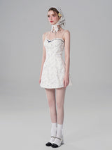 Rich White Tea Mini Dress