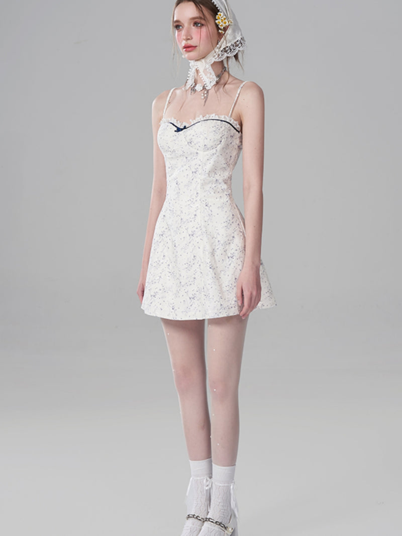 Rich White Tea Mini Dress